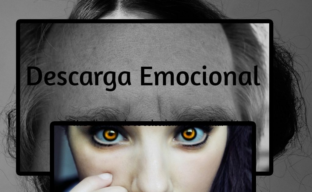 Collage artístico de cabeza de señor mayor cono ojos de chica joven de color ambar